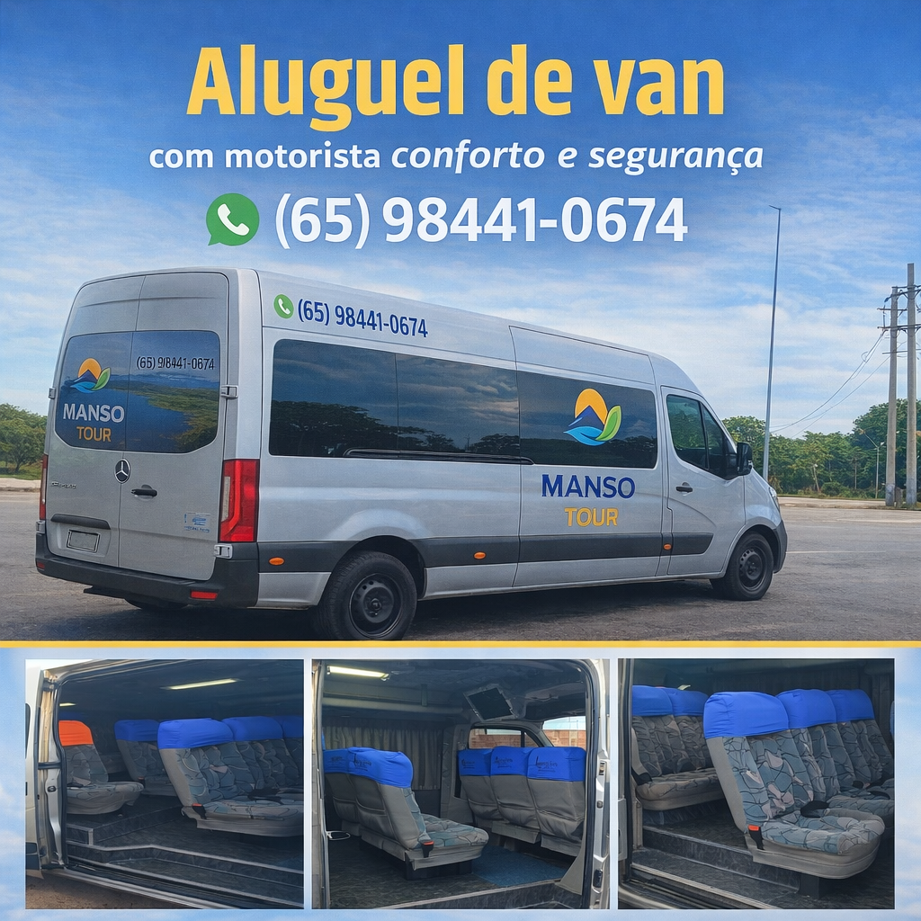 Aluguel de van em Cuiabá.