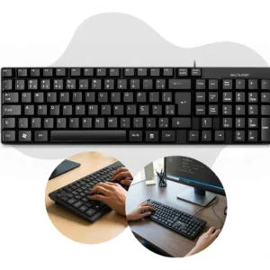 Teclado Basico Slim Preto Usb Multilaser Tc193