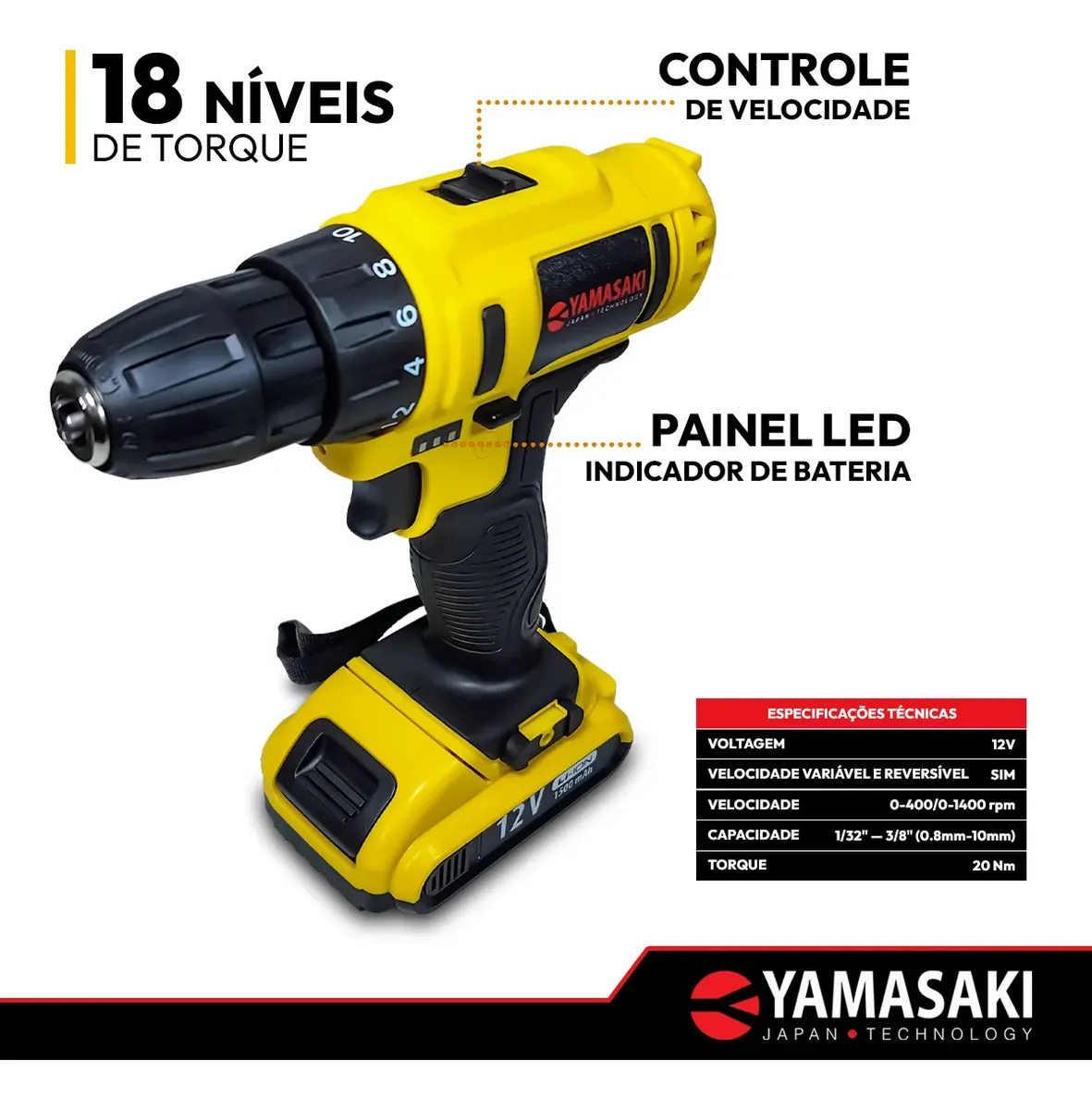 Parafusadeira Furadeira 12v Com Kit De Acessórios + Maleta - Imagem 6