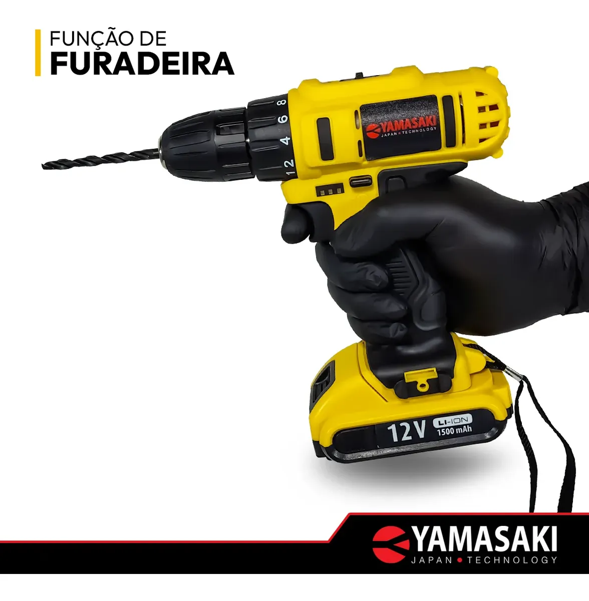 Parafusadeira Furadeira 12v Com Kit De Acessórios + Maleta - Imagem 2