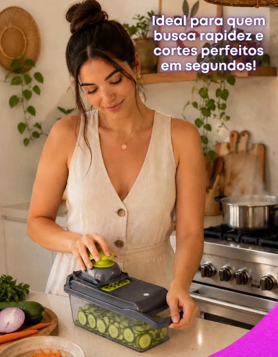 Cortador de Legumes Profissional 16 em 1 | Fatiador e Ralador Multifuncional - Imagem 4