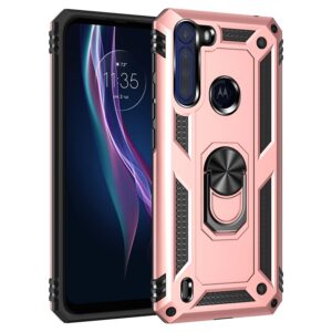 Capinha Celular Motorola One Fusion - Anel de Suporte Rosê