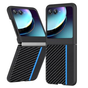 Capa Razr 40 ULTRA - Fibra de Carbono Preto-Azul