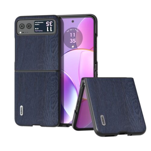 Capa Motorola Razr 40 - Textura Madeira Azul