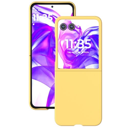 Capa Skin Feel para Motorola Razr 50 ULTRA - Amarelo