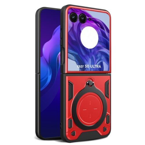 Capinha com Suporte para Motorola Razr 50 ULTRA - Vermelho