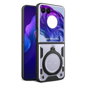 Capinha com Suporte para Motorola Razr 50 ULTRA - Prata