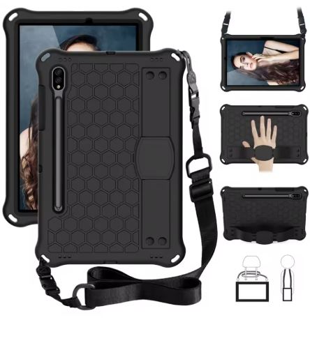 Capa com Alça e Suporte para Samsung Tab S10 Lite - Preto