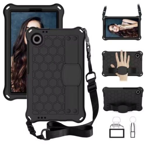 Capa Galaxy Tab A11 - Alça e Suporte Preto