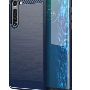 Capa Moto G8 Power - TPU Fibra de Carbono Azul