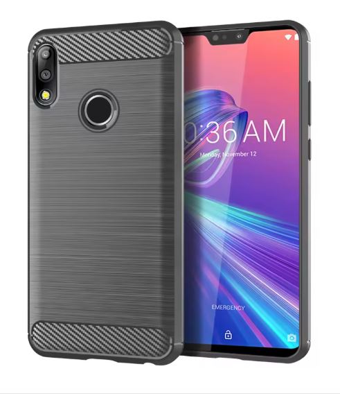Capa Zenfone Max Pro M2 ZB631KL - TPU Fibra de Carbono