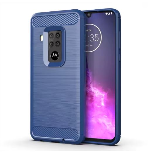 Capa Motorola One Zoom - TPU Fibra de Carbono