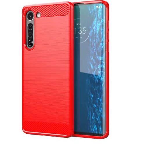 Capa Moto G8 Power - TPU Fibra de Carbono Vermelho