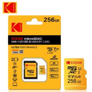 Cartão de Memória Micro SD KODAK Classe 10 A1 - 256GB