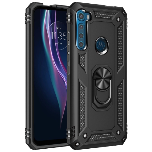 Capa Motorola One Fusion Plus com Anel de Suporte Preto