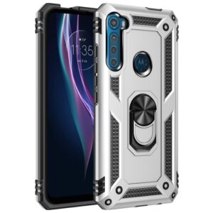 Capa Motorola One Fusion Plus com Anel de Suporte Prata