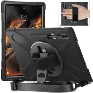 Capa Galaxy Tab S8 Ultra Silicone e Plástico com Suporte