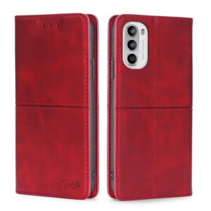 Capa Moto G82 Flip Carteira Vermelho