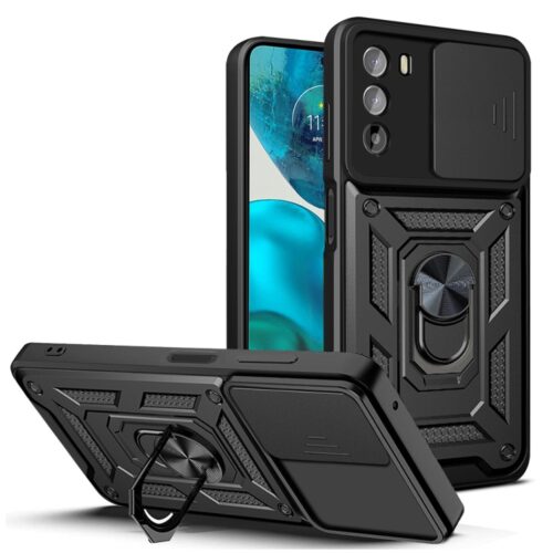 Capa Moto G52 4G com Suporte e Protetor de Câmera