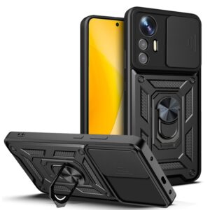 Capa Xiaomi 12 Lite com Suporte e Protetor Câmera Preto