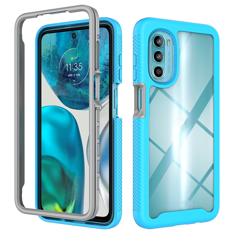 Capa Motorola Moto G82 - TPU e Plástico Azul Claro