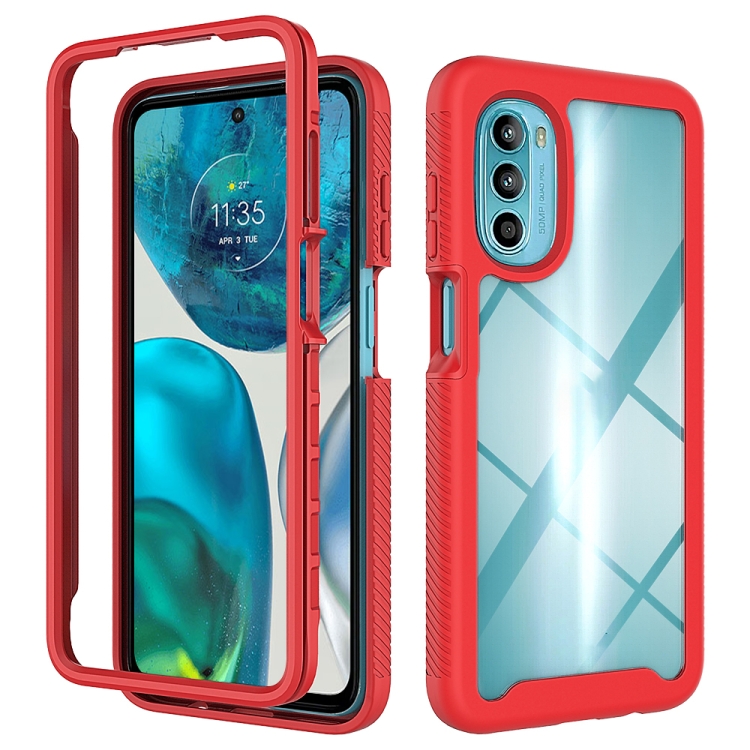 Capa Motorola Moto G82 - TPU e Plástico Vermelho