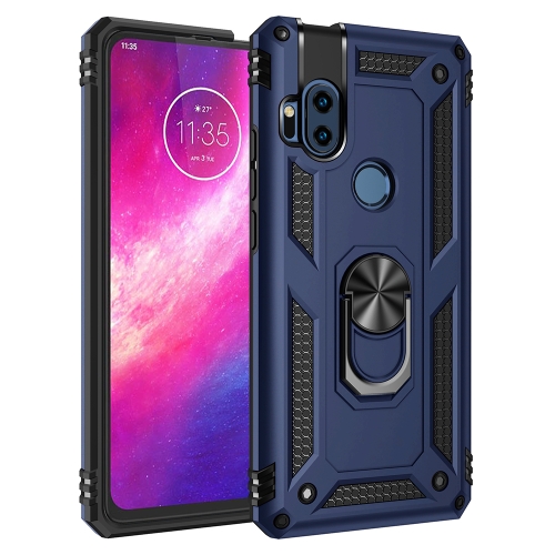 Capa Motorola One Hyper com Anel de Suporte Azul