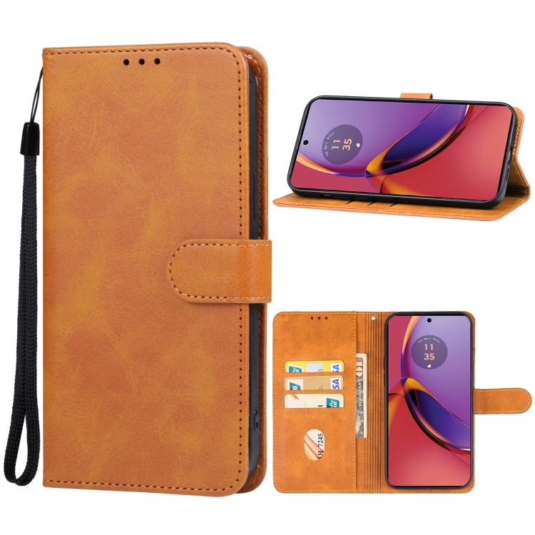 Capa Motorola Moto G84 - Flip Carteira Marrom