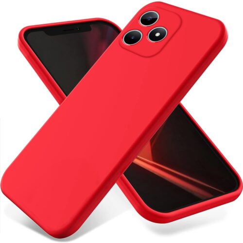 Capa Realme Note 50 - Silicone Aveludado Vermelho