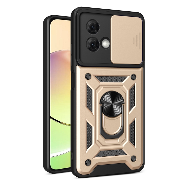 Capa Motorola Moto G84 - Protetor Câmera e Suporte Dourado