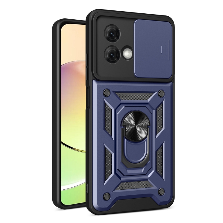 Capa Motorola Moto G84 - Protetor Câmera e Suporte Azul
