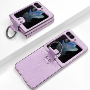 Capa Galaxy Z Flip5 - Flip Couro e Anel
