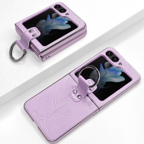 Capa Galaxy Z Flip5 - Flip Couro e Anel