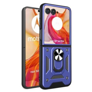 Capa com Anel Magnético para Motorola Razr 50 ULTRA - Azul