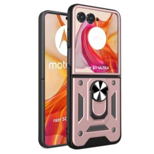 Capa com Anel Magnético para Motorola Razr 50 ULTRA - Rosê