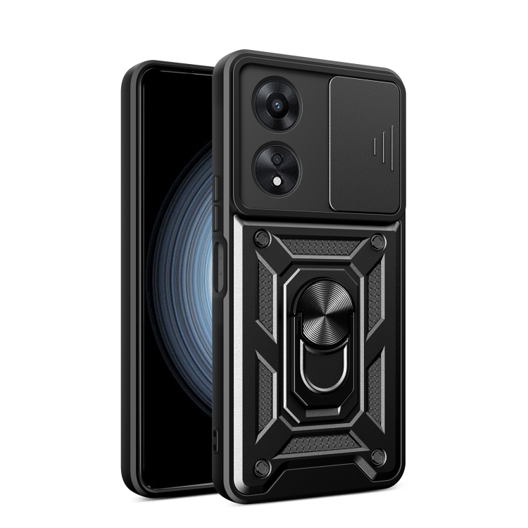 Capa Oppo A58 4G - Anel de Suporte e Protetor Câmera