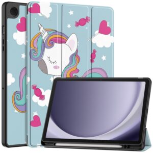 Capa Samsung Galaxy Tab A9+ - Flip Unicórnio