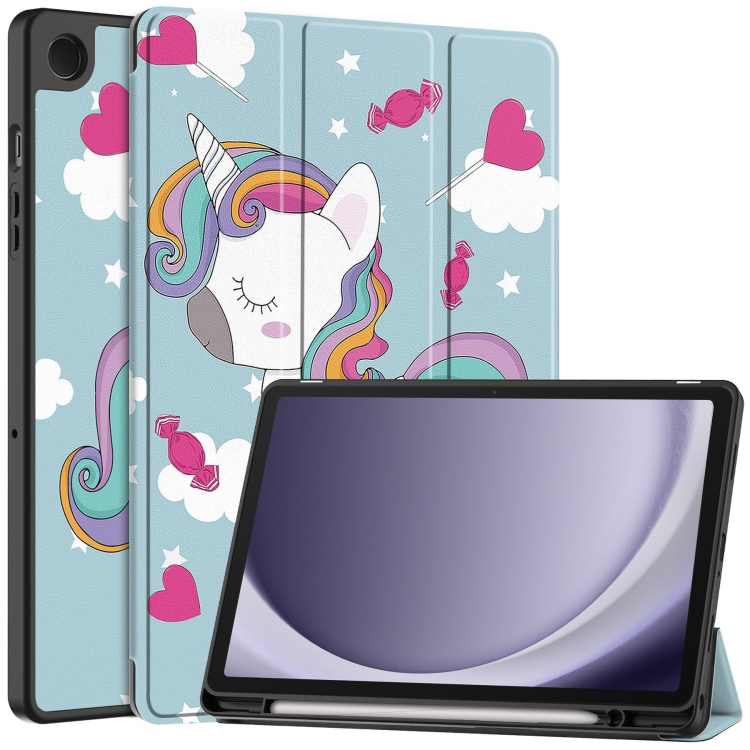 Capa Samsung Galaxy Tab A9+ - Flip Unicórnio