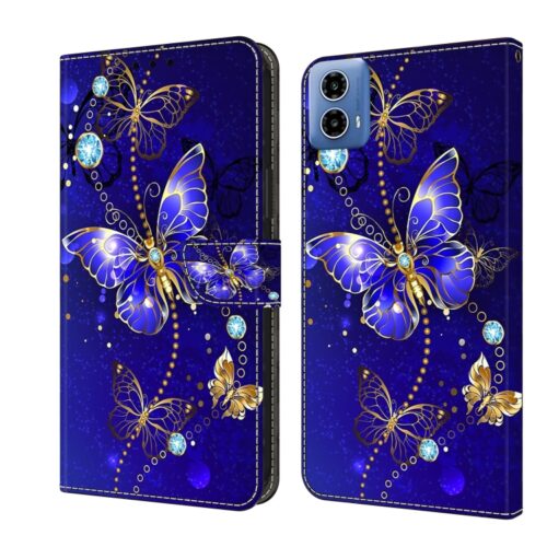 Capa Motorola Moto G24 Power - Flip Borboletas e Diamantes