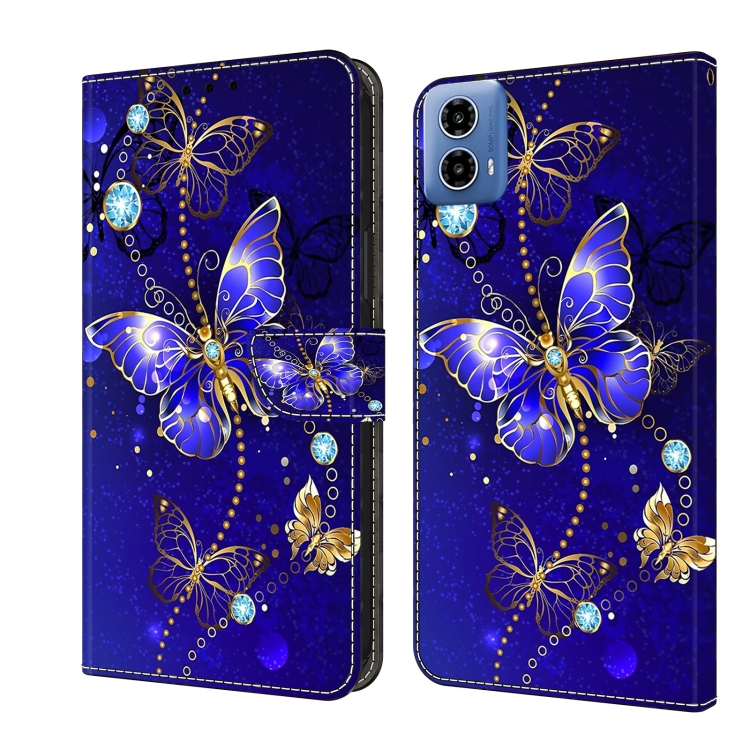 Capa Motorola Moto G24 Power - Flip Borboletas e Diamantes