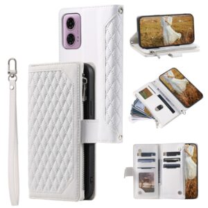 Capa Motorola Moto G85 5G - Flip com Zíper e Cordinha Branco