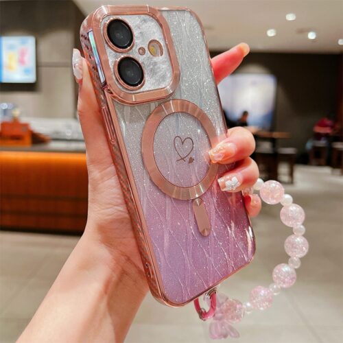 Capa iPhone 16 PLUS - Glitter Gradiente MagSafe