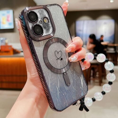 Capa iPhone 16 - Glitter Gradiente MagSafe