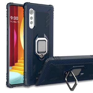 Capa LG Velvet com Anel de Suporte Azul