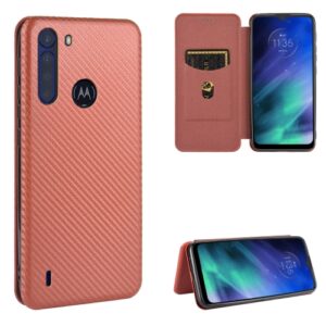 Capa Motorola One Fusion Flip Marrom