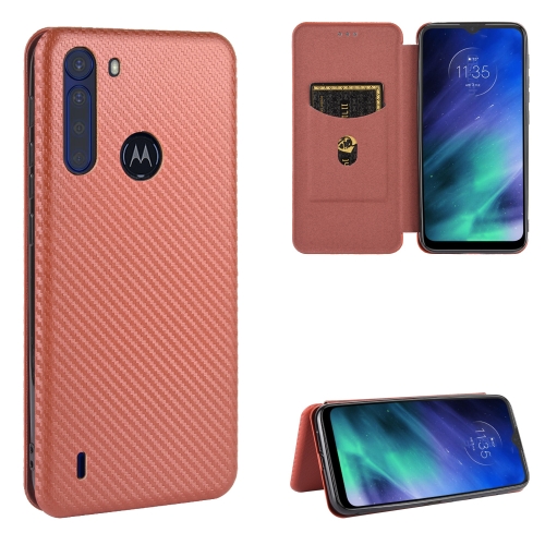 Capa Motorola One Fusion Flip Marrom