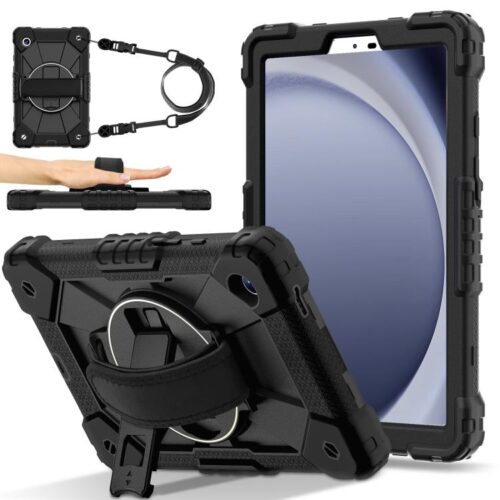 Capa Samsung Galaxy Tab A11 - Alça e Suporte Preto