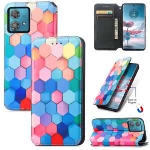Capa Motorola Edge 40 NEO - Flip Hexágono