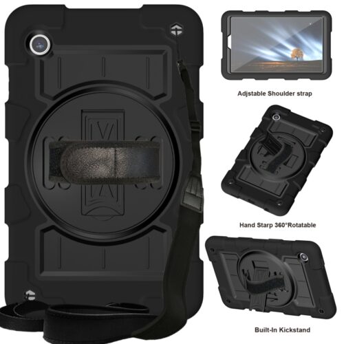 Capa Samsung Tab A9 - Silicone e Plástico com Alça e Suporte